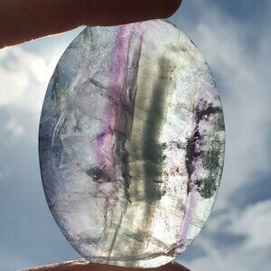 Fluorite Palm Stone (F303)